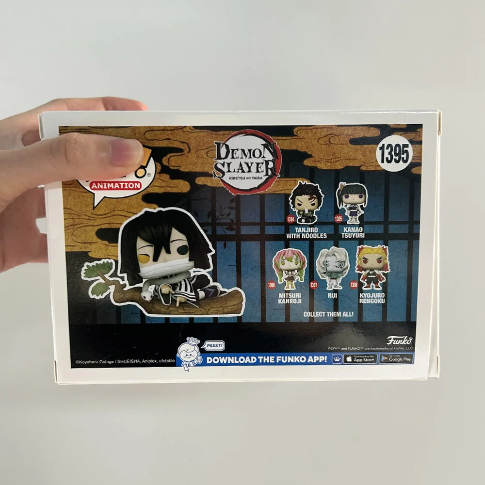 Animation Demon Slayer funkos Obanai Iguro #1395 Exclusive pops Vinyl Action Figure Toys Collection Dolls Home Decor Model Gifts