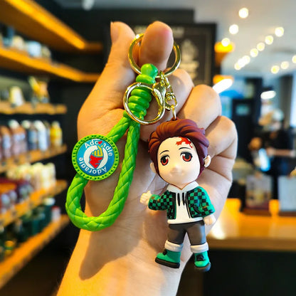 41 Styles Demon Slayer Kimetsu No Yaiba Blade of Ghost Keychain Cute Characters Bag Decor Car Key Chain Ring Fans Gift