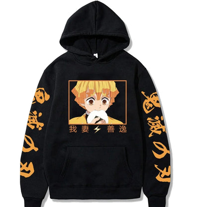 2026 New Demon Slayer Graphic Printed Hoodie Sweatshirt Men's and Women's Hoodie Men's Tops Sports Hoodie Harajuku Y2K Hoodie