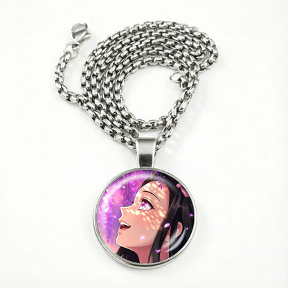 Demon Slayer Kimetsu No Yaiba Necklace Jewelry Chain Pendants Charms Fashion Sweater Decoration Anime Accessories Party Gifts