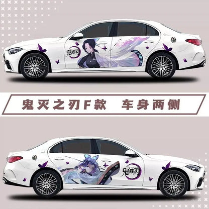 new Demon Slayer Sticker Car Body Decoration Car Clothes Diy Cute Kamado Tanjirou Kochou Shinobu Car Decoration Sticker Gift
