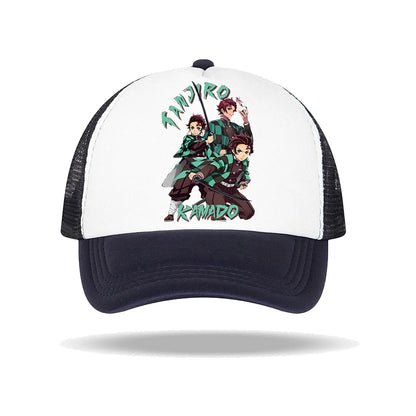 Kids Adults Baseball Caps Demon Slayer Infinity Castle Anime Character Print Sun Hat Cartoon Summer Adjustable Pointy Hats Gifts