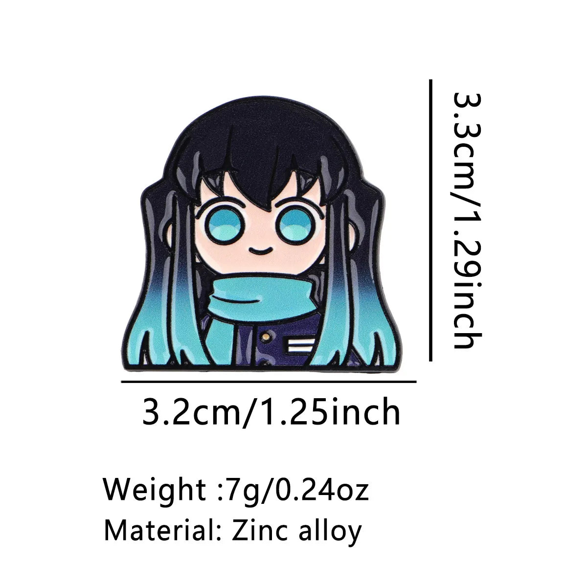 Demon Slayer Pins Kawaii Cartoon Character Brooch Clothing Backpack Lapel Badges Fashion Jewelry Accessories