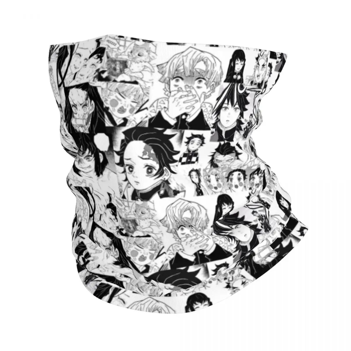 Custom Manga Demon Slayer Bandana Neck Gaiter for Hiking Camping Men Women Wrap Scarf Kimetsu No Yaiba Balaclava Warmer