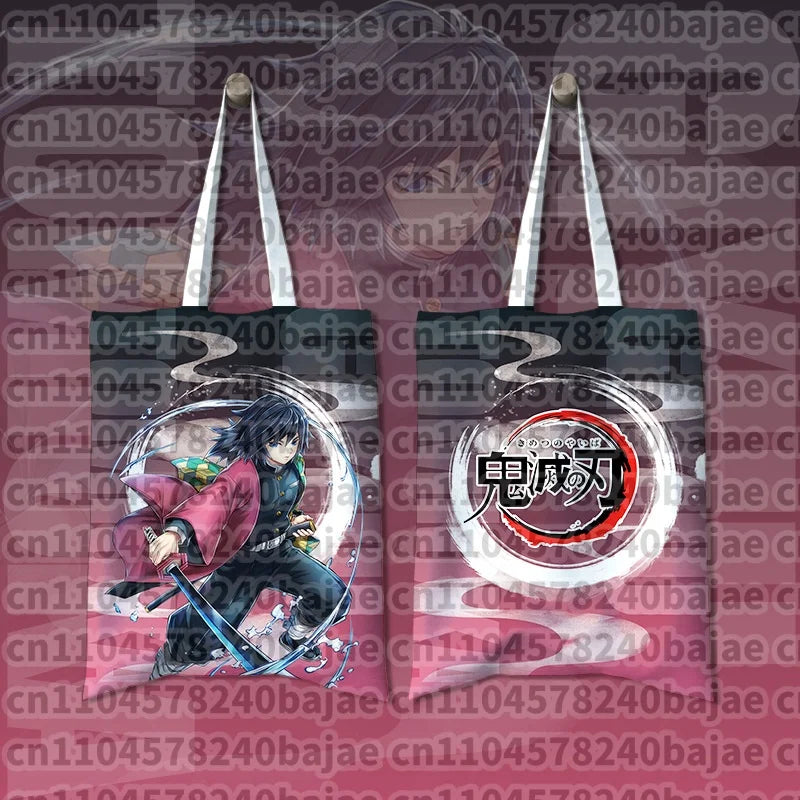 Canvas Bags Handbag For Women Shopper Cute Cartoon Figure Kochou Shinob Printing Tote Bag Japanese Style Cartoon Small Shoulder