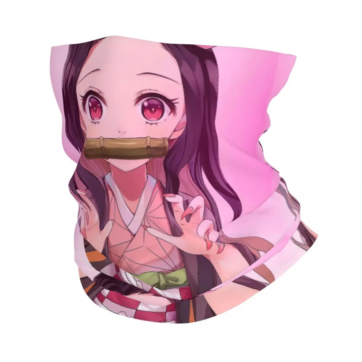 Custom Manga Demon Slayer Bandana Neck Gaiter for Hiking Camping Men Women Wrap Scarf Kimetsu No Yaiba Balaclava Warmer