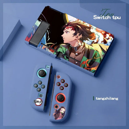 Anime Demons Slayers Case for Nintendo Switch NS Joy Con Controller Kawaii Soft Silicone Protective Cover Accessories Fans Gift