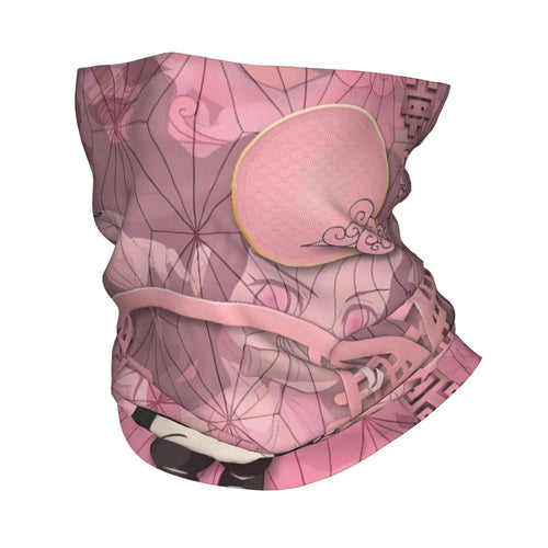 Custom Demones S-Slayer Bandana Winter Neck Warmer Women Windproof Wrap Face Scarf for Ski  Gaiter Headband