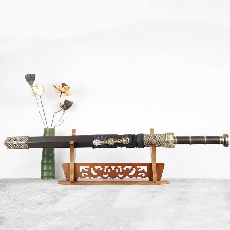 Wooden Katana Stand Holder Dragon Sword Storage Shelf Rack Support Display Japanese Katana Demon Slayer Sabre Cradle Organizer