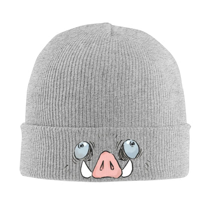 Unisex Rib Knit Cuffed Beanie Demon Slayers anime Accessories Warm Winter Skullies Knitted Caps  Beanies Skullies