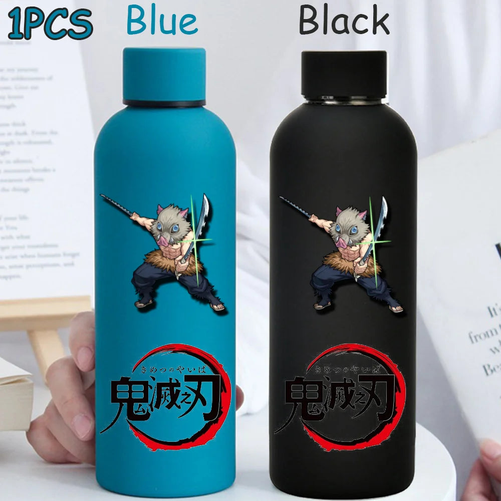 Kimetsu No Yaiba 500ML Insulated Water Cup Game Anime Character Paint Small Mouth Bottle Cartoon Large Capacity Drinking Cup