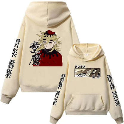Hot Anime Demon Slayer Hoodie Douma Print Sweatshirt Men Women Casual Loose Clothing Harajuku Unisex Autumn