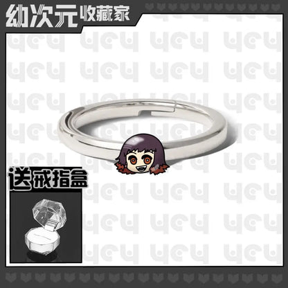 Demon Slayer Douma Tokitou Muichirou Tomioka Giyuu 2D Ring Fashion Personalized Cosplay Accessories Anime Original Niche Gift