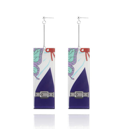 Creative Trinket Acrylic Tanjiro Earrings for Women Girl Accessories Handmade Hoop Earring Anime Jewelry earrings pendientes