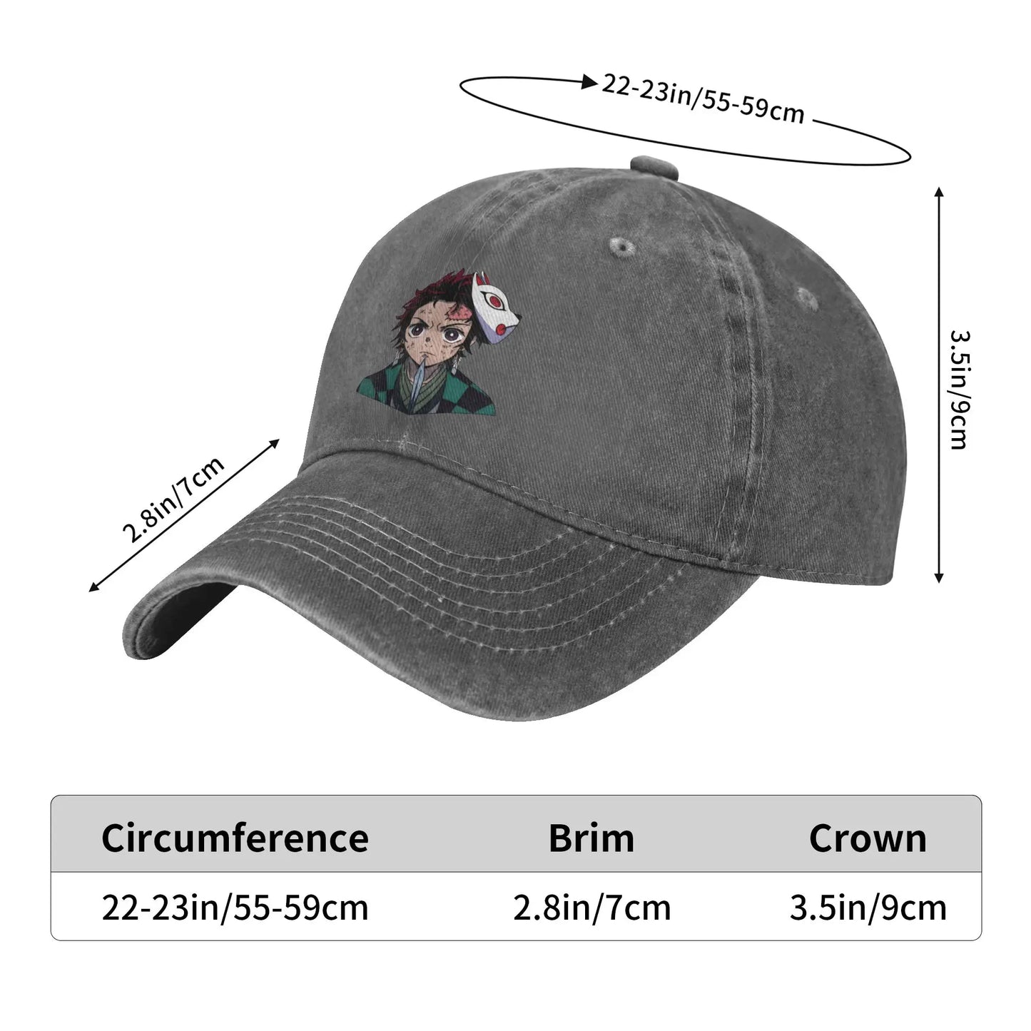 water breathing Baseball Caps Peaked Cap Demon Slayer  Sun Shade Hats for Men