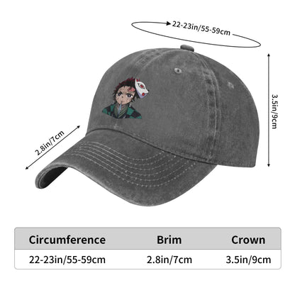 water breathing Baseball Caps Peaked Cap Demon Slayer  Sun Shade Hats for Men