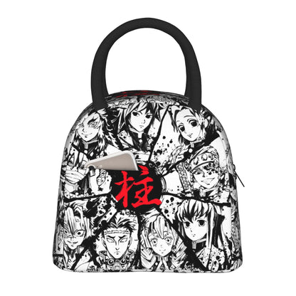 Muichiro Tokito Insulated Lunch Bags High Capacity Demons Anime Lunch Container Thermal Bag Tote Lunch Box Food Handbags
