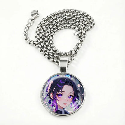 Demon Slayer Kimetsu No Yaiba Necklace Jewelry Chain Pendants Charms Fashion Sweater Decoration Anime Accessories Party Gifts