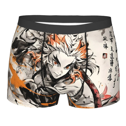 Male Funny D-Demons Slayers Underwear Japanese Manga Boxer Briefs Soft Shorts Panties Underpants