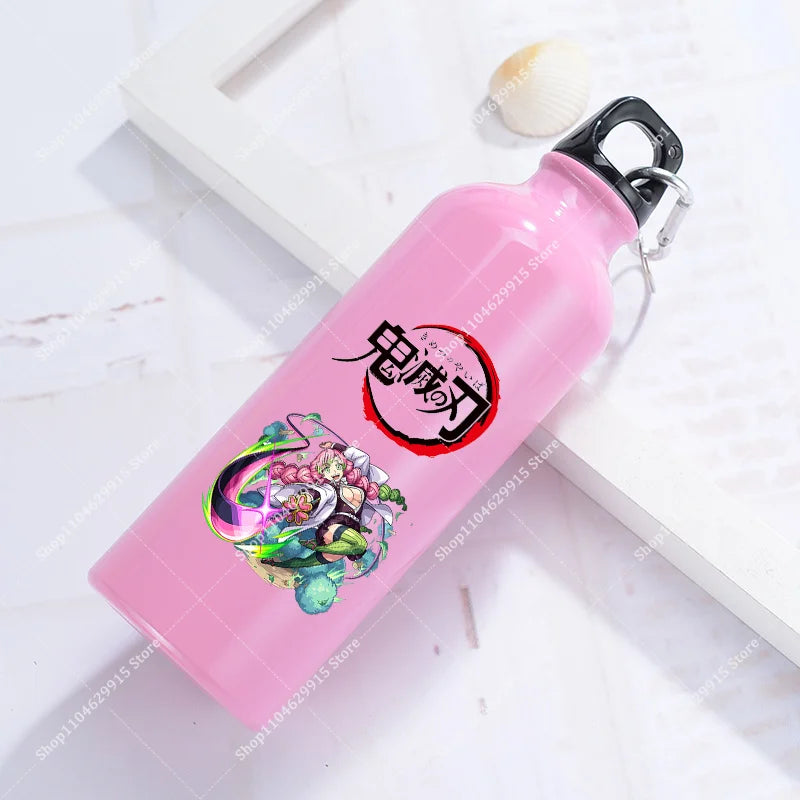 500ml Demon Slayer Aluminum Water Bottle Portable Sport Cup Women Men Anime Tomioka Nezuko Fashion Retro Kettle Birthday Gift