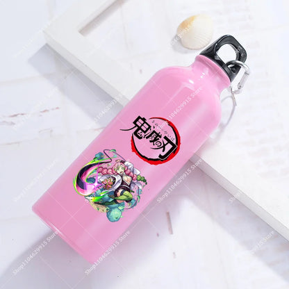 500ml Demon Slayer Aluminum Water Bottle Portable Sport Cup Women Men Anime Tomioka Nezuko Fashion Retro Kettle Birthday Gift