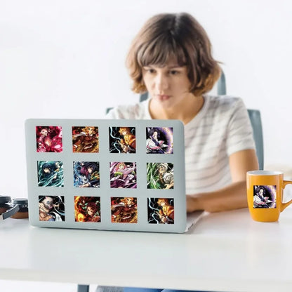 500pcs Demon Slayer stickers cute cartoon anime Kimetsu no Yaiba cool DIY journal cup decoration stickers boys graffiti toy gift
