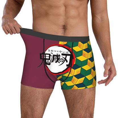 Male Funny D-Demons Slayers Underwear Japanese Manga Boxer Briefs Soft Shorts Panties Underpants