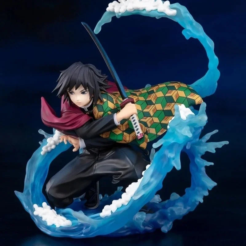 17cm Demonslayer Tomioka Giyuu Pvc Anime Action Figurines Model Desktop Ornament Decor Figurine Statue Collect Birthday Gifts