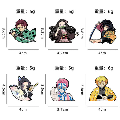Demon Slayer Cartoon Brooch Badge Student Backpack Decoration Anime Merchandise Shinobu Kocho Japanese Anime