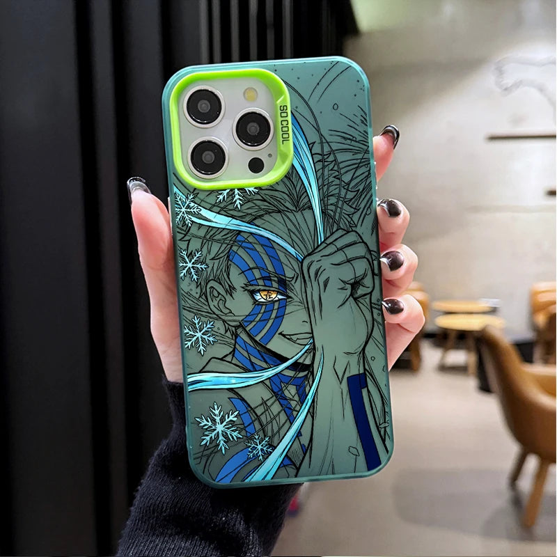 Anime AKAZA KYOJURO Demon Slayer Phone Case for iPhone 12 17 Air Pro Max 16 15 11 14 13 Pro Max XS X XR Plus 8 7 SE 2020 Cover