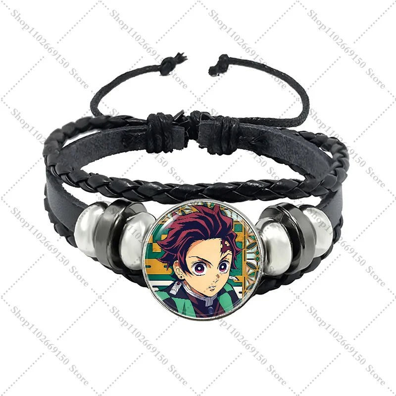 Anime Creative Bracelet Fashion Jewelry Accessories Demon Slayers Cartoon Cute Bracelets Charms Pendant Bangle Birthday Gifts