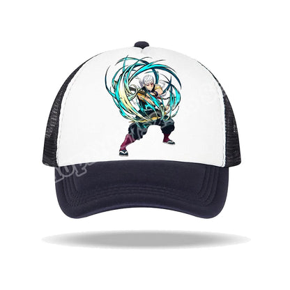 Kids Adults Baseball Caps Demon Slayer Infinity Castle Anime Character Print Sun Hat Cartoon Summer Adjustable Pointy Hats Gifts