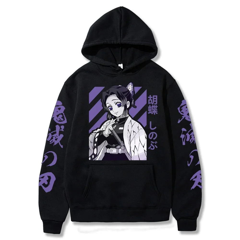 Japanese Anime Demon Slayer Plus Size Hoodie Women Sweatshirts Kamado Nezuko Print Hooded Harajuku Girl And Boy Casual Pullover
