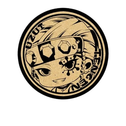 Demon Slayer Cork Coaster,Tanjiro Nezuko Anime Drink Cup Mat, Non-slip Heat Resistant Wooden Pad, Creative Table Decor Gift, 1pc