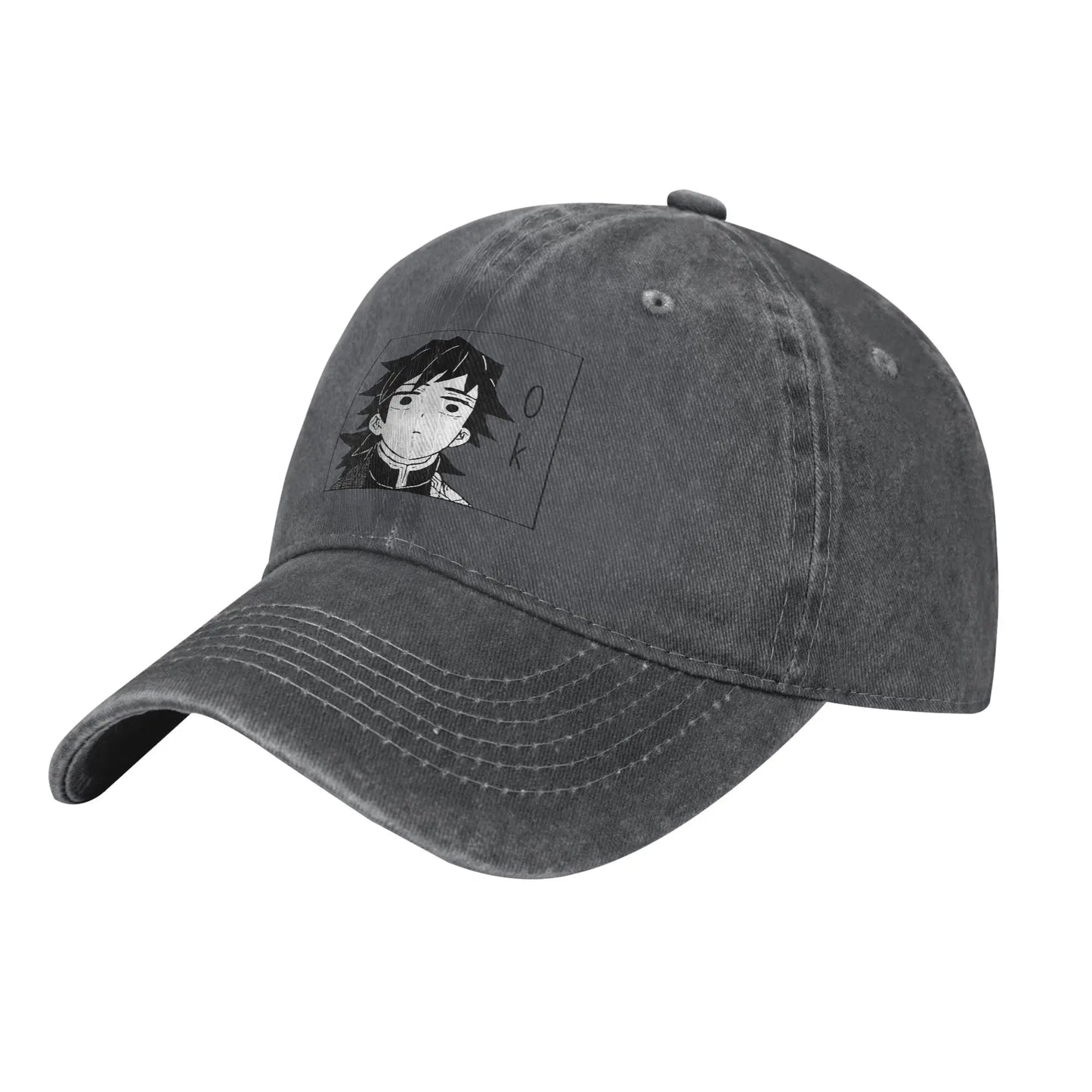 Giyuu Tomioka Demon Slayer Baseball Caps Casual Distressed Washed  Snapback Cap for Men Women Outdoor Activities Adjustable Caps