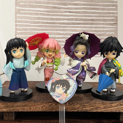 Anime Demon Slayer Kimetsu no Yaiba Figure 15cm Kochou Shinobu Kanroji Mitsuri Plum Rain Series Action Model Toy Gift