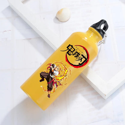 500ml Demon Slayer Aluminum Water Bottle Portable Sport Cup Women Men Anime Tomioka Nezuko Fashion Retro Kettle Birthday Gift