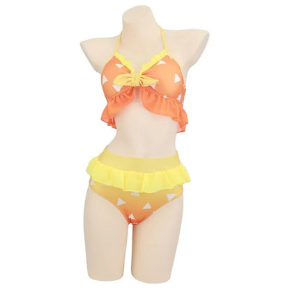 Demon Slayer: Kimetsu no Yaiba's new swimsuit cosplay role-playing bikini beach summer split swimsuit anime suit high-value gift