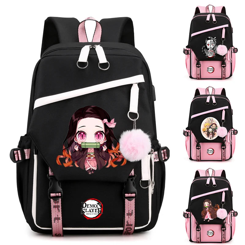 Anime Demon Slayer Backpack Teen Girl Boy Back To School Backpack Children School Bag Women Rucksack Travel Cartoon Bag Mochilas