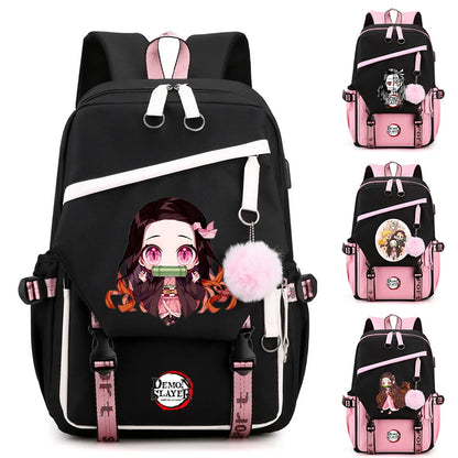 Anime Demon Slayer Backpack Teen Girl Boy Back To School Backpack Children School Bag Women Rucksack Travel Cartoon Bag Mochilas