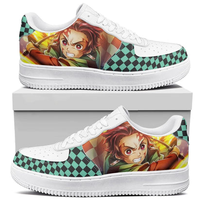 Anime Demon Slayer Sneakers Kamado Tanjirou Low-Top Sports Shoes Couples Board Shoes Customization Leisure Shoes Festival Gift