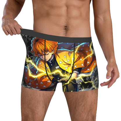 Male Funny D-Demons Slayers Underwear Japanese Manga Boxer Briefs Soft Shorts Panties Underpants