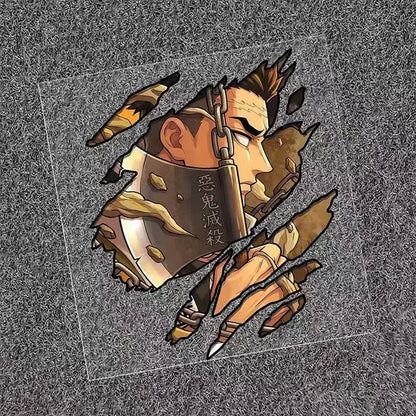 New Demon Slayer Stickers Cartoon Animation Characters Creative Personalized Car Stickers Computer Electric Vehicle Decoration