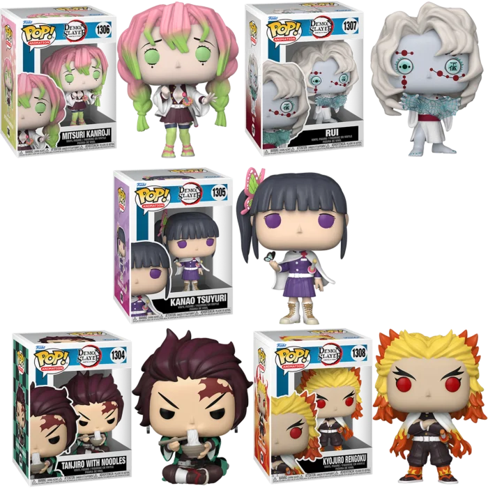 New Funko Pop! Demon Slayer MITSURI KANROJI 1306# OBANAI 1395# RUI 1307# Nezuko 1264# SANEMI 1253 Tanjiro 1304 KYOJURO 1308 Toy