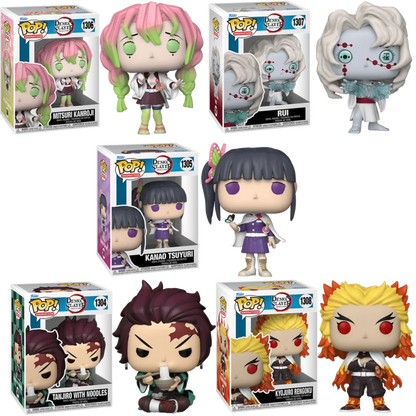 New Funko Pop! Demon Slayer MITSURI KANROJI 1306# OBANAI 1395# RUI 1307# Nezuko 1264# SANEMI 1253 Tanjiro 1304 KYOJURO 1308 Toy
