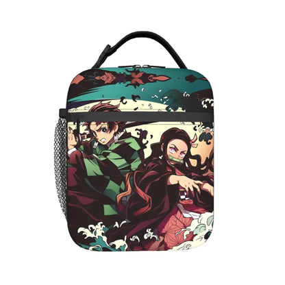 D-Demons Slayers Portable Lunch Box Multifunction Kimetsus No Yaibas Cooler Thermal Food Insulated Lunch Bag School Student