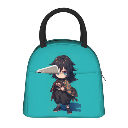 Muichiro Tokito Insulated Lunch Bags High Capacity Demons Anime Lunch Container Thermal Bag Tote Lunch Box Food Handbags