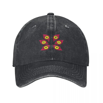 Demon Slayers Kokushibo Baseball Cap Vintage Distressed Washed Anime Comic Sun Cap Unisex Outdoor Activities Adjustable Hats Cap