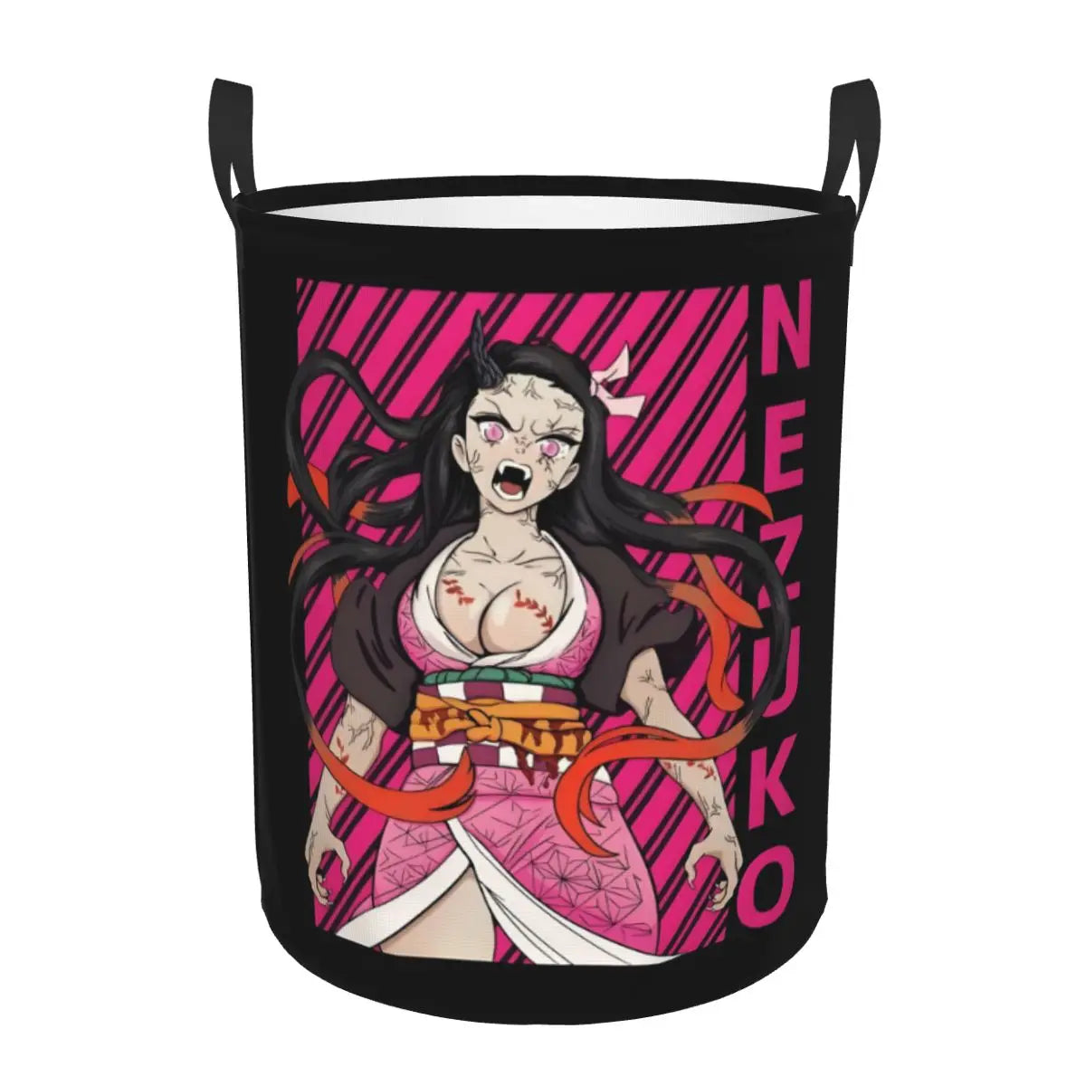Demon Slayer Tanjiro Kamado Laundry Basket Collapsible Large Capacity Clothes Storage Bin Anime Manga 
 Laundry Hamper