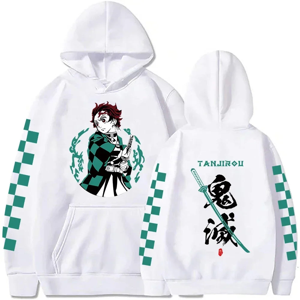 2026 New Demon Slayer Graphic Printed Hoodie Sweatshirt Men's and Women's Hoodie Men's Tops Sports Hoodie Harajuku Y2K Hoodie
